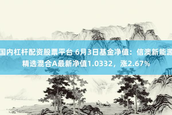 国内杠杆配资股票平台 6月3日基金净值：信澳新能源精选混合A最新净值1.0332，涨2.67%