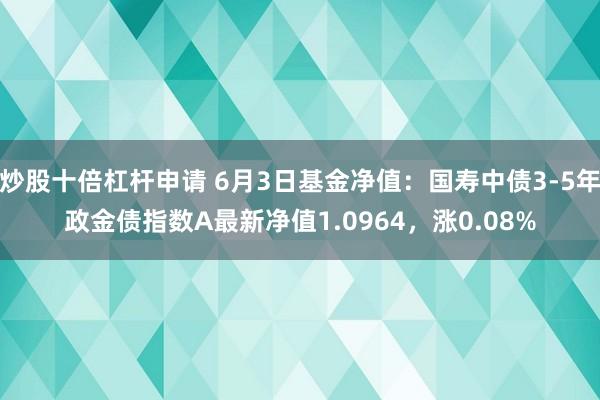 炒股十倍杠杆申请 6月3日基金净值：国寿中债3-5年政金债指数A最新净值1.0964，涨0.08%