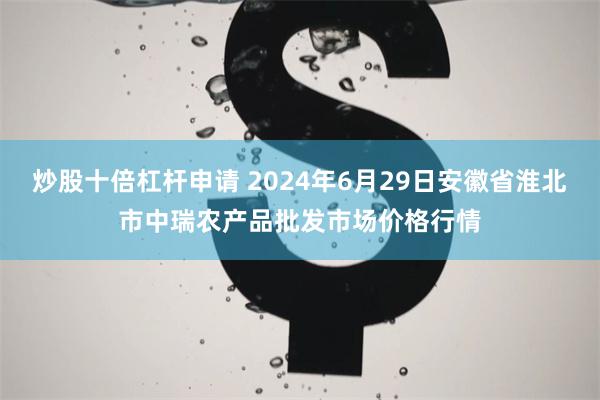 炒股十倍杠杆申请 2024年6月29日安徽省淮北市中瑞农产品批发市场价格行情